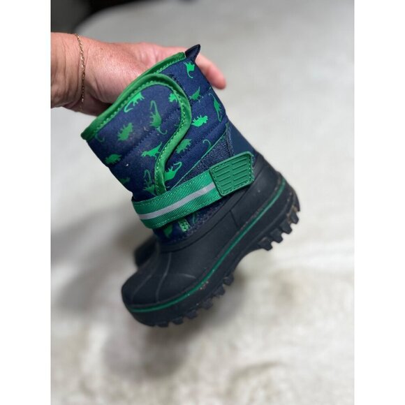 Lily & Dan dinosaur snow boots kids toddler size 9/10 - Picture 7 of 9